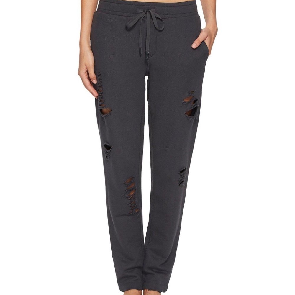 Alo Yoga - Gray Sweatpants (anthracite/distressed Holes) (Size XS)